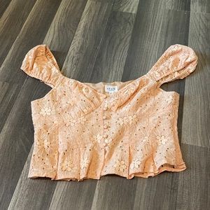 Peachy pink flower top